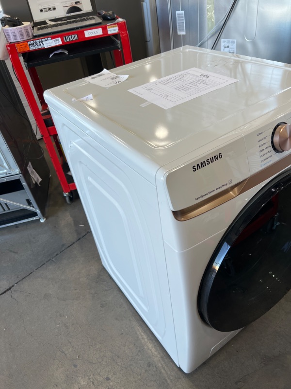 Photo 1 of Samsung 5-cu ft High Efficiency Stackable Steam Cycle Smart Front-Load Washer (Ivory) ENERGY STAR