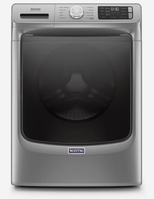 Photo 1 of Maytag 4.5-cu ft High Efficiency Stackable Steam Cycle Front-Load Washer (Metallic Slate) ENERGY STAR