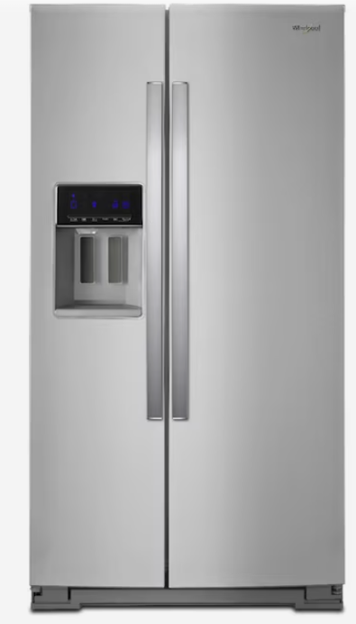 Photo 1 of Whirlpool 28.4-cu ft Side-by-Side Refrigerator with Ice Maker (Fingerprint Resistant Stainless Steel)