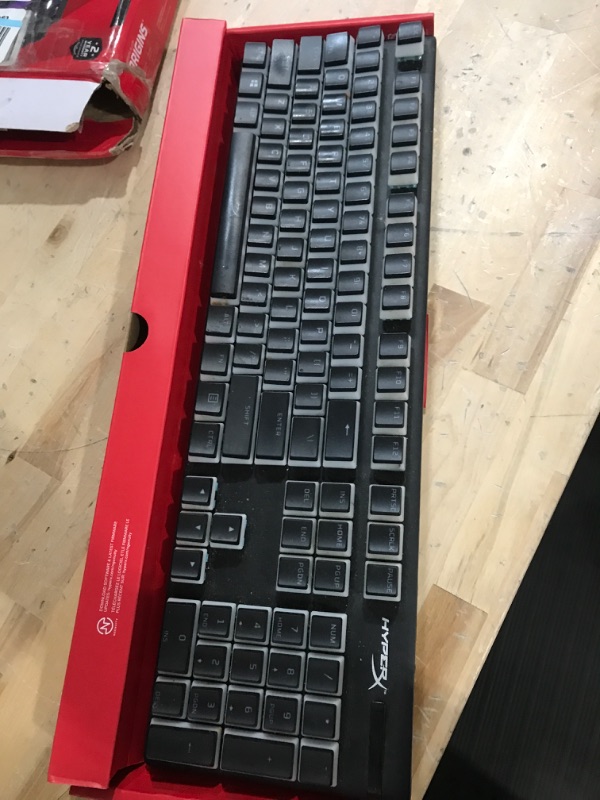 Photo 2 of HyperX Alloy Origins - Mechanical Gaming Keyboard NO USB PORT, BROKEN SPACE BAR