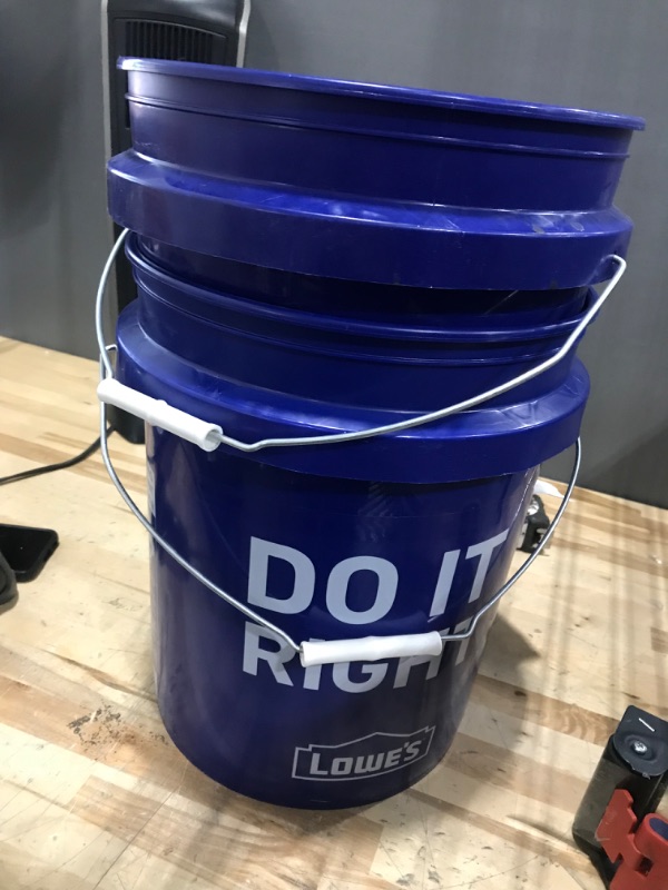 Photo 1 of (SEE NOTES) Blue 5 Gal Lowes Buckets (2PK) 