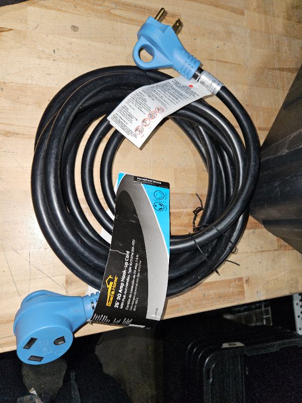 Photo 2 of (VISIBLY USED) Road & Home 25ft Electrical Utility Hook-Up Cord with 30 AMP Adaptor | 692118
