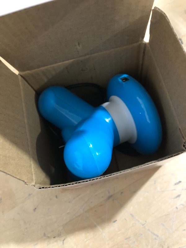 Photo 2 of COZLOW Mini Handheld Massager (Blue), Powerful Massage Vibrations for Muscle Relief & Relaxation, Portable Therapeutic Device w/ 2 Convenient Power Modes (Battery Operated & USB Powered)