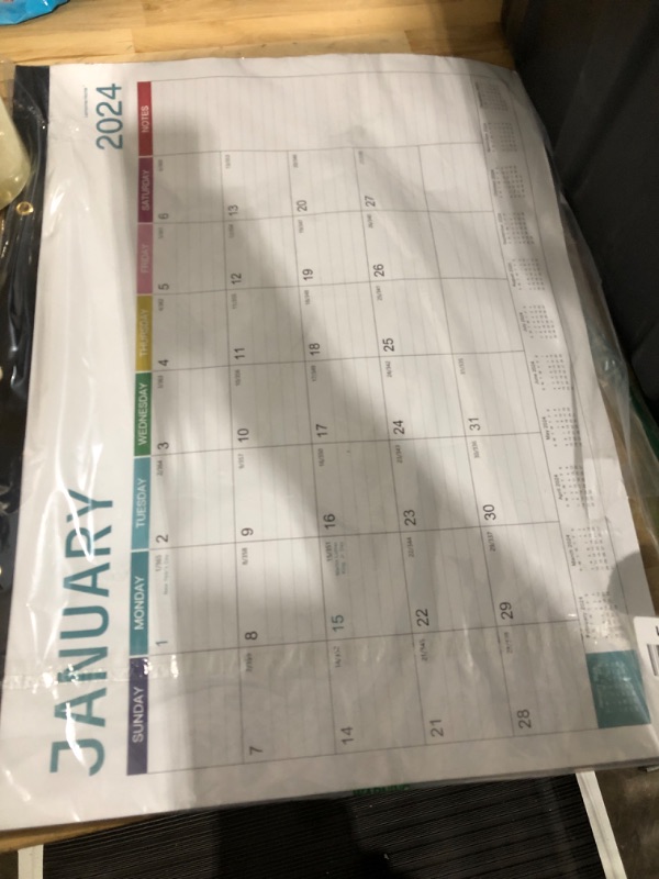 Photo 2 of 2024 Desk Calendar - Large Desk Calendar 2024 from Jan. 2024 - Dec. 2024, 22" x 17", 12 Months Large Monthly Desk Calendar, 2-in-1, Best Desk/Wall Calendar for Planning or Organizing