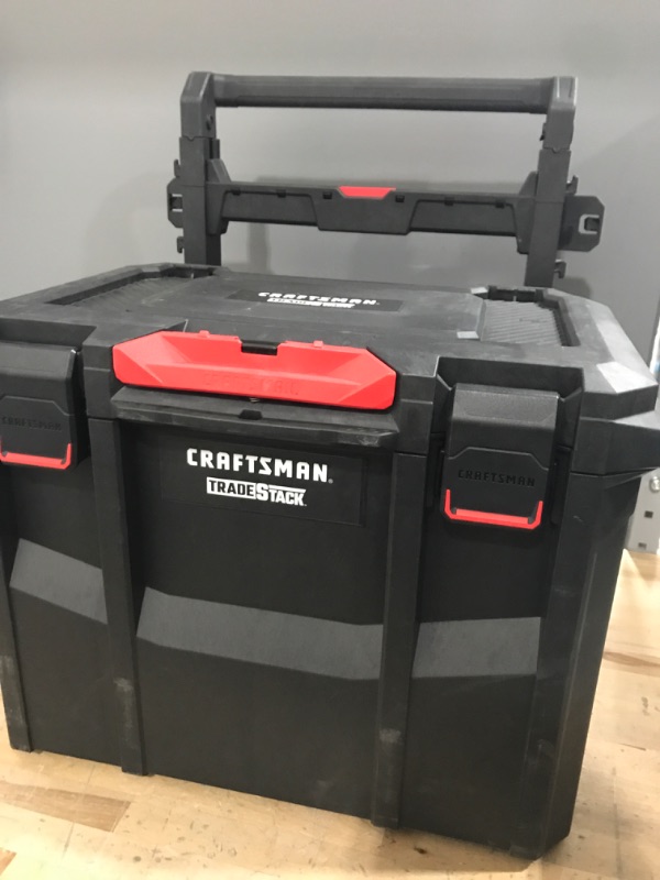 Photo 2 of ***SEE NOTES*** Craftsman CMST60420 TradeStack System Tower 22-in Black Plastic Wheels Lockable Tool Box