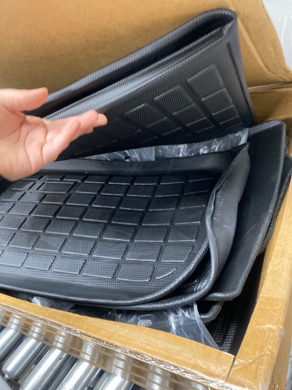 Photo 4 of DrCarNow® for Tesla Model Y Floor Mats 2023 2022 2021 for Model Y Trunk Mat, All Weather Protection Waterproof Frunk Cargo Mat Floor Liners Accessories Full Complete Set