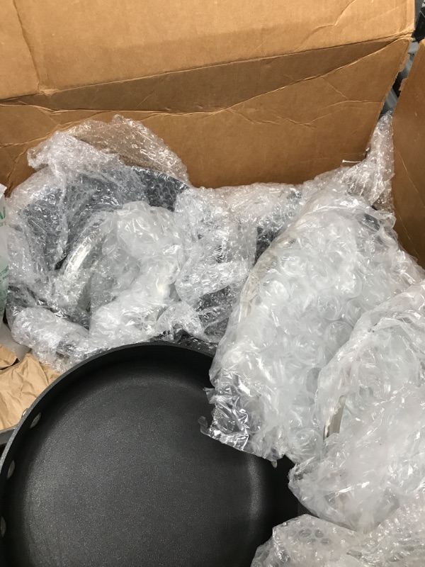 Photo 1 of Calphalon 10-Piece Pots and Pans Set, Nonstick Kitchen Cookware with Stay-Cool Stainless Steel Handles, Dishwasher and Metal Utensil Safe, PFOA-Free, Black 10-Piece Hard-Anodized Nonstick Cookware Set