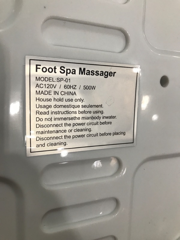 Photo 3 of Foot Spa Bath Massager with Heat, Epsom Salt,Bubbles, Vibration and Red Light,8 Massage Roller Pedicure Foot Spa Tub for Stress Relief,Foot Soaker with Acupressure Massage Points&Temperature Control