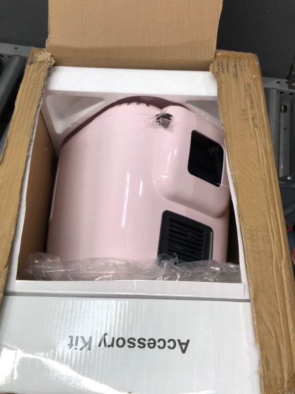 Photo 2 of [BUDDY GROUP] KOOC Large Air Fryer with Accessories, 4.5-Quart Electric Hot Oven Cooker, Free Cheat Sheet, LED Touch Digital Screen, 8 in 1, Customized Temp/Time, Nonstick Basket, Pink 4.5 Quart Pink with Accessory