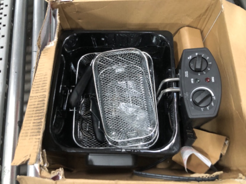 Photo 1 of **NONREFUNDABLE**FOR PARTS OR REPAIR**SEE NOTES**
Hamilton Beach Triple Basket 2.9qt Deep Fryer - Stainless Steel 35034