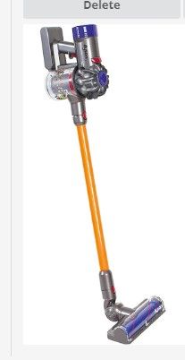 Photo 1 of Casdon Little Helper Dyson Cord-Free Vacuum Cleaner Toy, Grey, Orange and PurpleZ