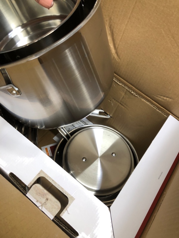 Photo 2 of 12 Piece Cookware Set by Cuisinart, MultiClad Pro Triple Ply, Silver, MCP-12N