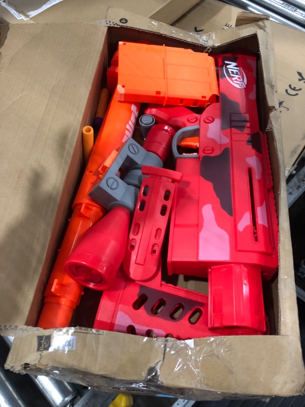 Photo 2 of **MINOR DAMAGE-MISSING PARTS**
NERF Fortnite Heavy SR Blaster, Longest Fortnite Blaster Ever