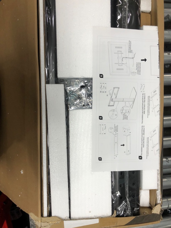 Photo 1 of Universal Swivel TV Stand/Base Table Top TV Stand 40 to 86 inch TVs 110 Degree Swivel, 5 Level Height Adjustable, Heavy Duty Tempered Glass Base, Holds up to 132lbs Screens, HT04B-003 40"-86" SWIVEL TV STAND