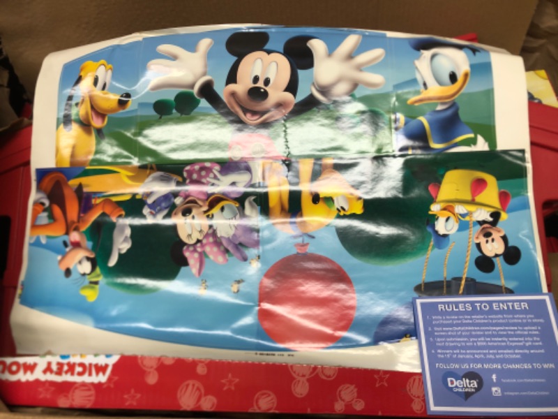 Photo 2 of Delta Children Plastic Toddler Bed, Disney Mickey Mouse