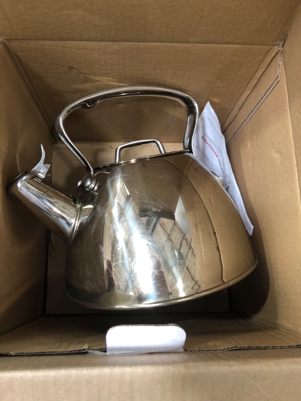 Photo 2 of All-Clad E86199 Stainless Steel Tea Kettle, 2-Quart, Silver