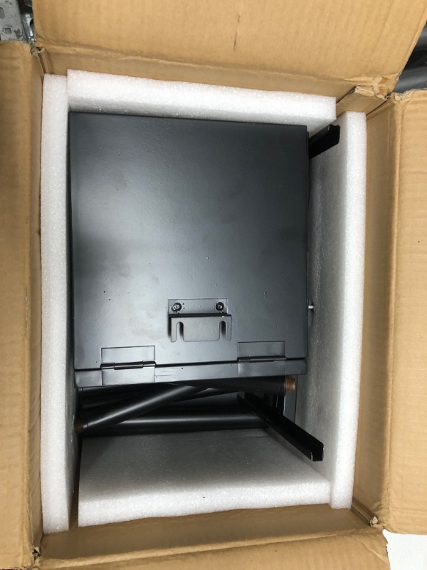 Photo 1 of VEVOR Ballot Box, Floor Standing Suggestion Box with Lock and Sign Holder, Side Pocket for Storing Ballots, Brochures, Donation Box for Home Office Church Election, 8.6"W x 9.4"H x 8"D, Black