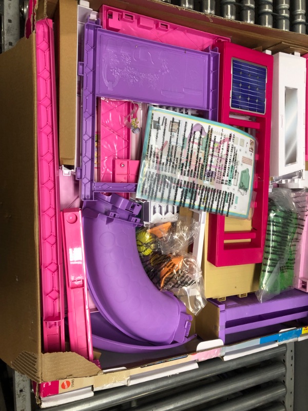 Photo 3 of Barbie Dreamhouse, Doll House Playset with 70+ Accessories Including Transforming Furniture, Elevator, Slide, Lights & Sounds Wheelchair Accessible Elevator