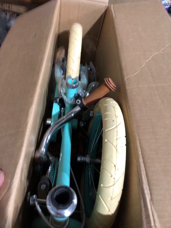 Photo 3 of **PARTS ONLY**NON REFUNDABLE NO RETURNS SOLD AS IS**
ACEGER Girls Bike with Basket, Kids Bike for 3-13 Years, 14 inch with Training Wheels, 16 inch with Training Wheels and Kickstand, 20 inch with Kickstand but no Training Wheels Green 14 Inch