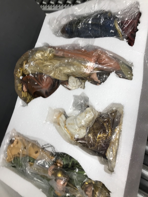 Photo 1 of Joseph's Studio by Roman - 4-Piece Textured Nativity Set, Includes Holy Family and Three Kings, 16" H, Resin and Stone, Decorative, Collection, Durable, Long Lasting