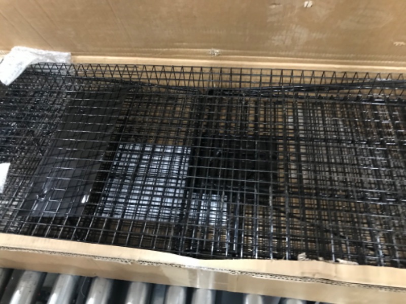 Photo 2 of Humane Way Folding 50 Inch Live Humane Animal Trap - Safe Traps for All Animals - Dogs, Raccoons, Cats, Groundhogs, Opossums, Coyote, Bobcat - 50"x20"x26"