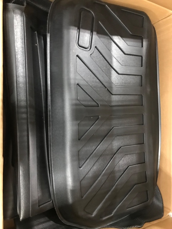 Photo 2 of (6 Pack) Tesla Model Y Floor Mats 2023 2022 2021 2020 3D Full Cover Front Rear Trunk Mats Custom Fits Floor Liners for Tesla Model Y Accessories All-Weather Protect Rear Cargo Liner Mats Model Y ?6 Pack?Floor+Cargo+Trunk Mats