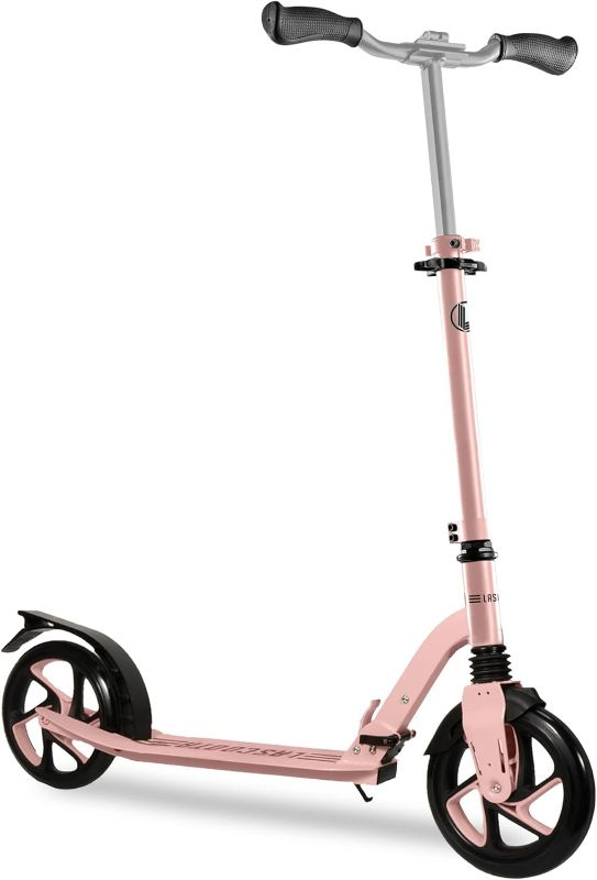 Photo 1 of **READ NOTES BELOW**LaScoota Kick Scooter for Kids Ages 6+, Teens & Adults, Lightweight, Big Sturdy Urethane Wheels. Adjustable Handlebar, Foldable Scooter PINK