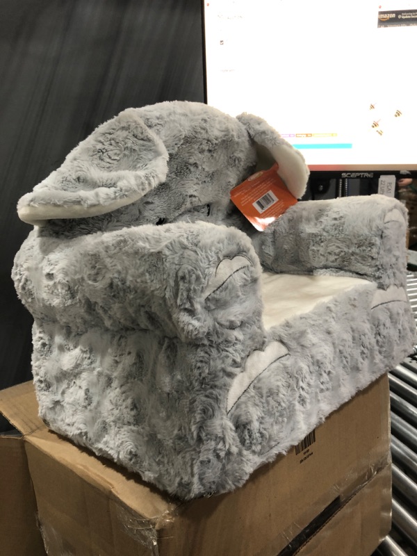 Photo 1 of Animal Adventure | Sweet Seats | Grey Elephant Children's Plush Chair