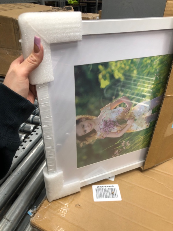 Photo 1 of ALLUCKYAN 15x15 White Picture Frame Mat for 11x11 Photo Wall Mounting Poster Frame-1pcs White 15x15