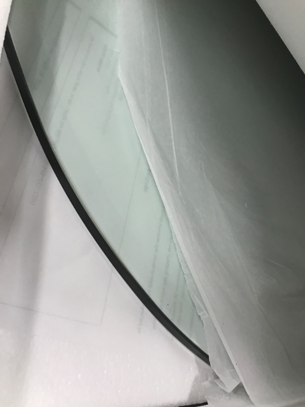 Photo 2 of 18 in. Clear Round Glass Table Top, 1/2 in. Thickness Tempered Beveled Edge Polished