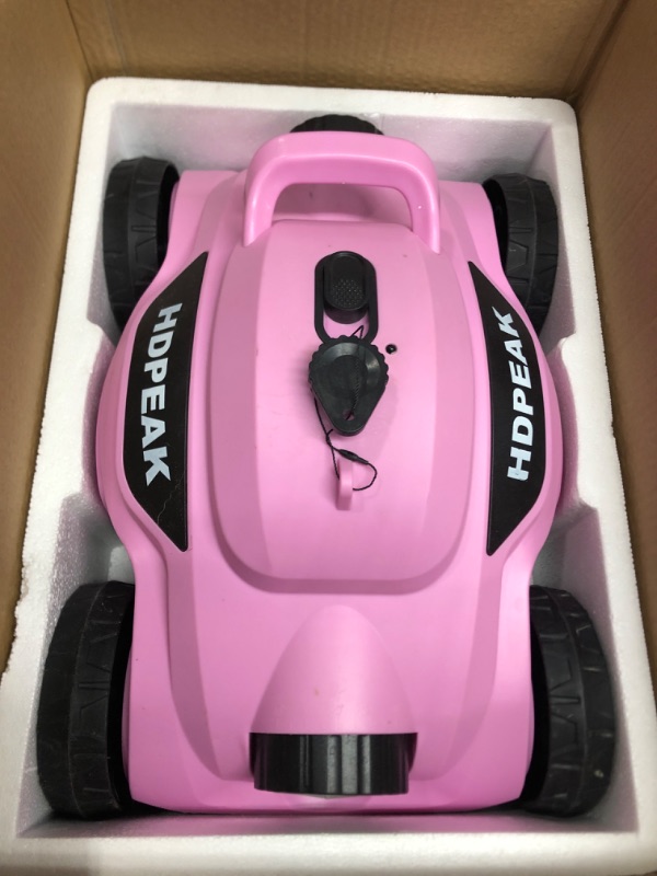 Photo 2 of Cordless Robotic Pool Cleaner, HDPEAK Pool Vacuum Lasts 110 Mins, Auto-Parking, Rechargeable, Automatic Cordless Pool Vacuum Ideal for Above/In-Ground Pools Up to 50 feet, Pink