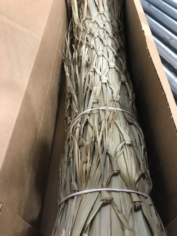 Photo 2 of amaZulu Inc. Mexican Straw Roof Thatch – Palm Thatch Rolls 35'H x 10'L | Duck Blind Grass | Tiki Hut Thatch | Duck Boat Blinds | Palapa Thatch Roofing | Thatch Roofing for Tiki Bar | Tiki Bar Huts 35"H x 10'L