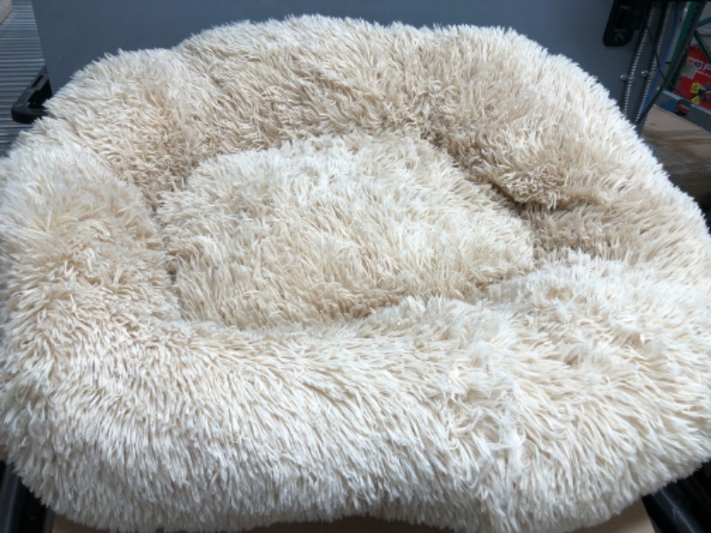 Photo 2 of Active Pets Dog Donut Bed, Large 36' (Beige) Large 36" Beige