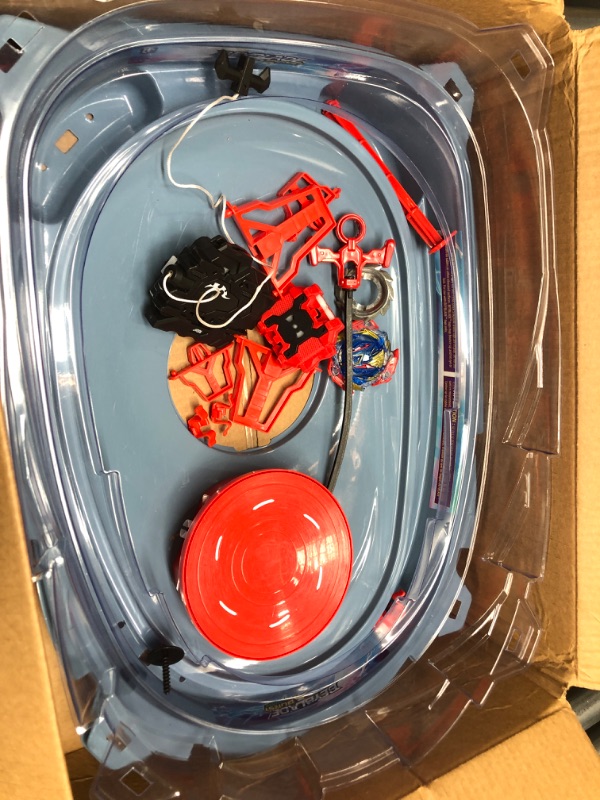 Photo 2 of BEYBLADE Burst Surge Speedstorm Motor Strike Battle Set -- Battle Game playset with Motorized Stadium, 2 Battling Top Toys and 2 Launchers