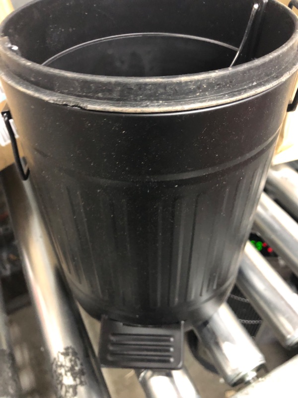 Photo 1 of Autumn Alley Farmhouse Bathroom Trash Can - Black Bathroom Trash Can with Lid and Pedal for Rustic Bathroom, Farmhouse Kitchen Trash Can, Country Home Décor, 5L, 1.3 Gallon, Matte Black