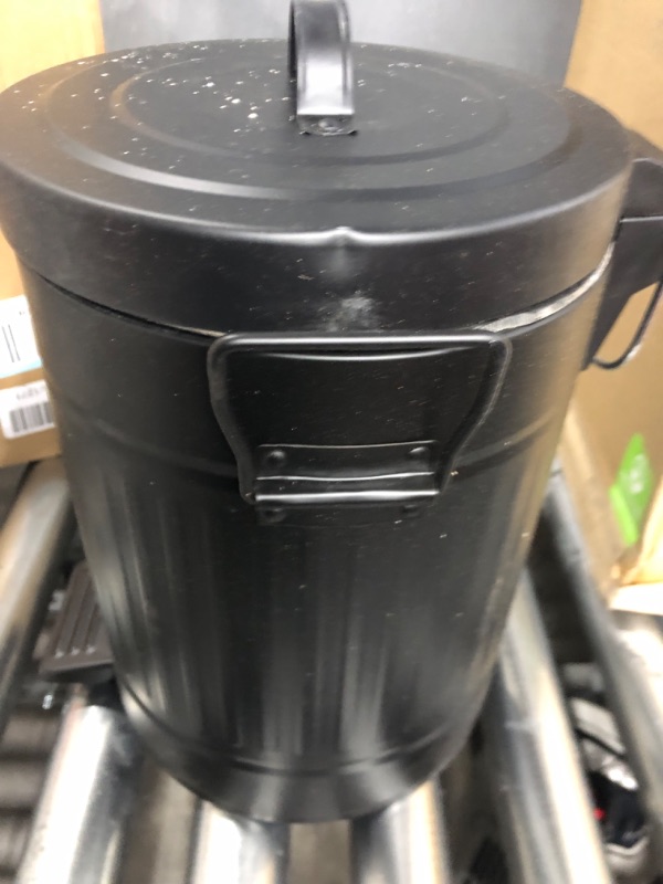 Photo 2 of Autumn Alley Farmhouse Bathroom Trash Can - Black Bathroom Trash Can with Lid and Pedal for Rustic Bathroom, Farmhouse Kitchen Trash Can, Country Home Décor, 5L, 1.3 Gallon, Matte Black