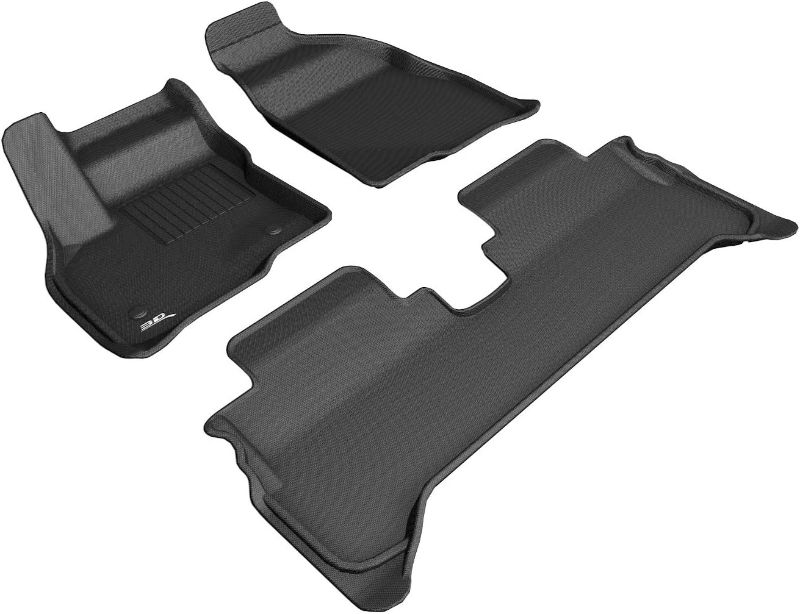 Photo 1 of 3D MAXpider All-Weather Floor Mats for Chevrolet Bolt EV 2017-2022 Custom Fit Car Floor Liners, Kagu Series (1st & 2nd Row, Black)
