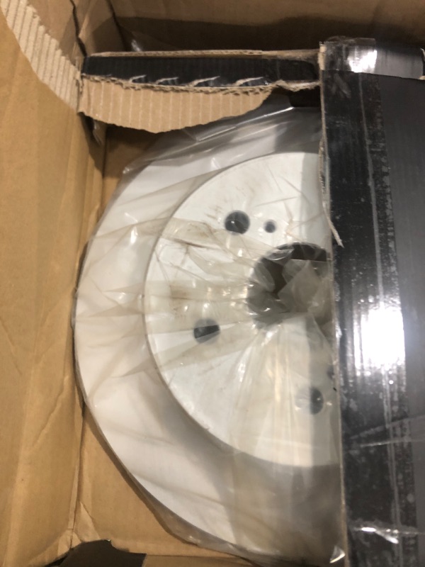 Photo 3 of Dynamic Friction Company Front Brake Rotors-Drilled and Slotted-Silver with 5000 Advanced Brake Pads 7502-76079