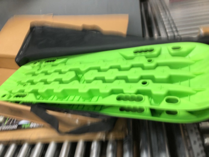 Photo 3 of Rhino USA Recovery Traction Boards (Green) - Ultimate Offroad Tracks Board for 4x4 Vehicles - Best Off-Road Accessories for Sand, Mud & Snow - Heavy Duty Zipper Carry Bag Included