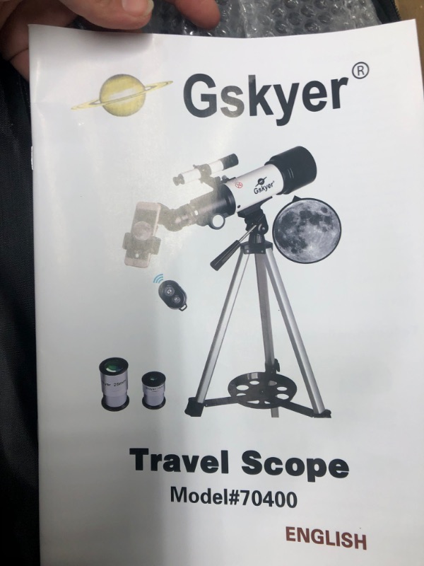 Photo 1 of Gskyer Telescope, 70mm Aperture 400mm AZ Mount Astronomical Refracting Telescope for Kids Beginners - Travel Telescope with Carry Bag, Phone Adapter and Wireless Remote