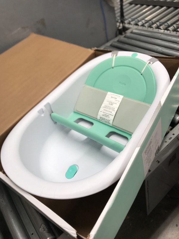 Photo 2 of 4-in-1 Grow-with-Me Bath Tub by Frida Baby Transforms Infant Bathtub to Toddler Bath Seat with Backrest for Assisted Sitting in Tub