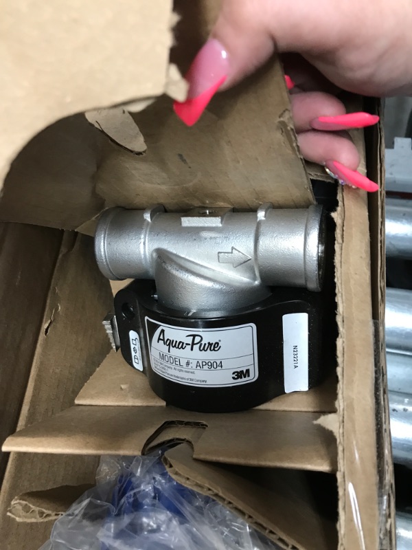 Photo 1 of 3M Aqua-Pure Whole House Sanitary Quick Change Water Filter System AP904, Reduces Sediment, Chlorine Taste and Odor, and Scale Water Filtration System Water Filter