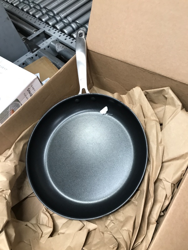 Photo 2 of * previously used * 
OXO Good Grips Pro 12" Frying Pan Skillet, 3-Layered German Engineered Nonstick Coating, Dishwasher Safe