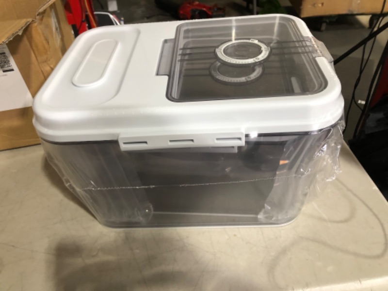 Photo 2 of ** still in factory shrink-wrap **
2 Pack Large dry food Storage Bin (33lb+16.5lb), Airtight , Magnetic Lids, BPA Free, 