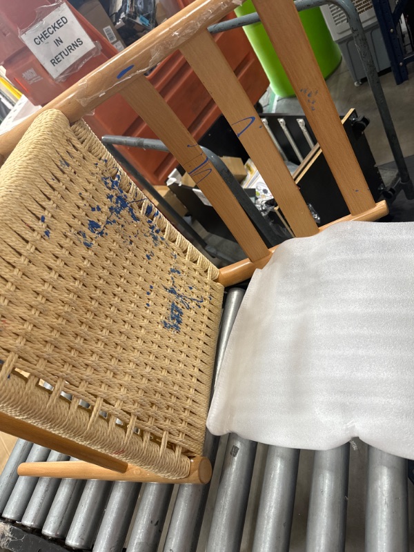 Photo 4 of **SEE NOTES** STARY Rattan Dining Room Chairs Set of 2 with Comfortable Woven Seat, Fully Assembled, Nature