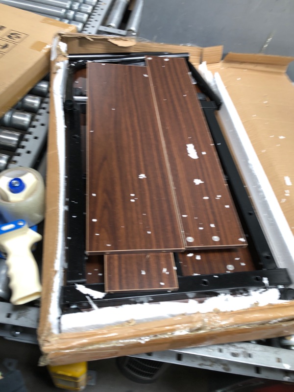 Photo 1 of Desk Student Computer Desk Portable Home Office Furniture Small Space Desk 15.7 * 31.5 Brown Gaming Table Adjustable Height Mobile Home Office Desk