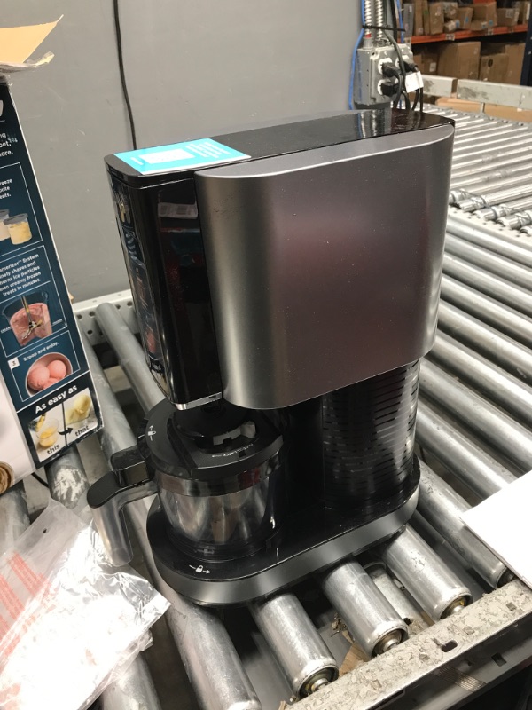 Photo 3 of **NONREFUNDABLE**FOR PARTS OR REPAIR**SEE NOTES**
Ninja NC301 CREAMi Ice Cream Maker, for Gelato, Mix-ins, Milkshakes, Sorbet, Smoothie Bowls & More, 7 One-Touch Programs, with (2) Pint Containers & Lids, Compact Size, Perfect for Kids, Silver Silver 7 Fu