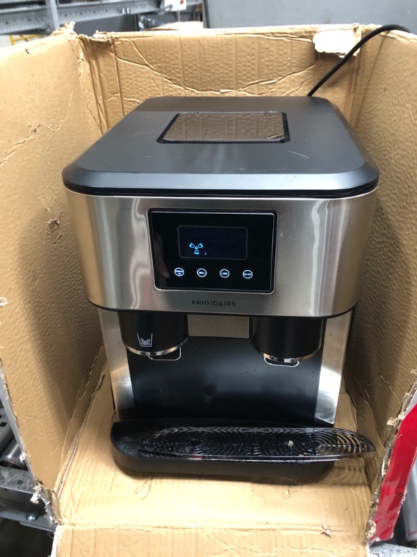 Photo 2 of ***SEE NOTE*** Frigidaire EFIC245-SS EFIC245 3-in-1 Countertop Crunchy Chewable Nugget Style Dual Ice Crusher and Cube Maker, Makes 33 Pounds in 24 Hours, 2 Sizes, with Water Dispenser and Line-in, Stainless Steel