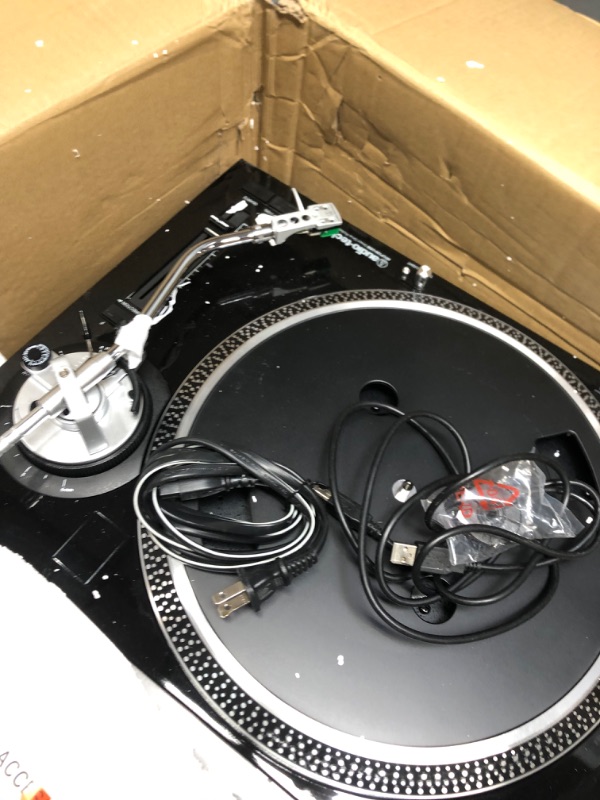 Photo 3 of Audio-Technica AT-LP120XUSB-BK Direct-Drive Turntable (Analog & USB), Fully Manual, Hi-Fi, 3 Speed, Convert Vinyl to Digital, Anti-Skate and Variable Pitch Control Black