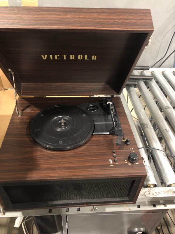 Photo 2 of Victrola VTA-75-ESP Liberty 5-in-1 Turntable Music EntertainmentCenter with Bluetooth Wireless FM Radio USB Recorder Wood (Espresso)